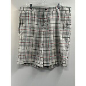 NIKE GOLF Tour Performance Mens Flat Front Plaid Golf Shorts Size 38 Multicolor